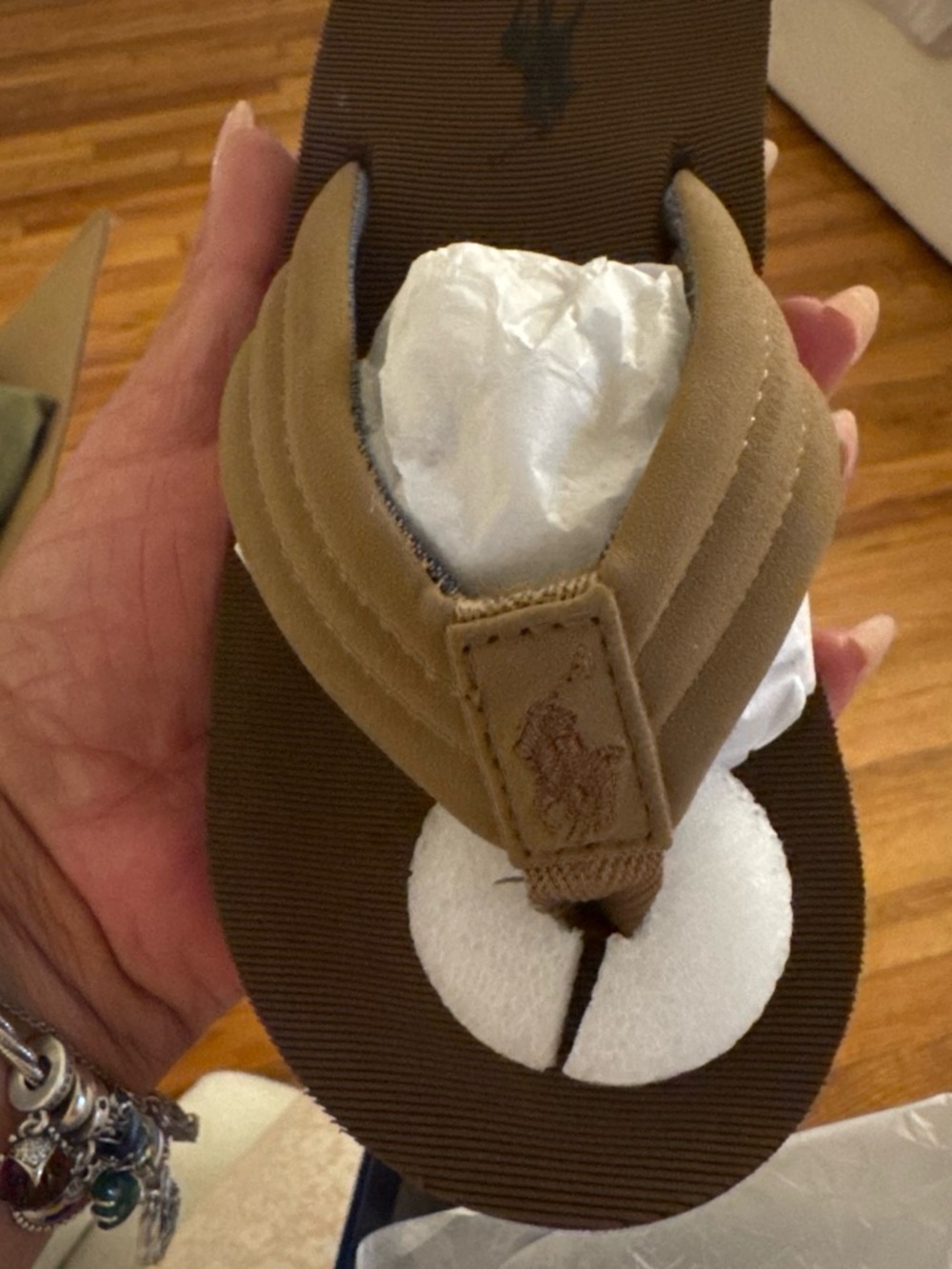 Polo by Ralph Lauren Kids Brown Padded Flip Flop Sandal